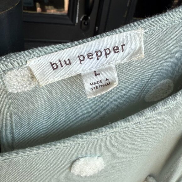 Women's Light Blue/Teal Polka Dot Boutique Dress - Picture 5 of 5